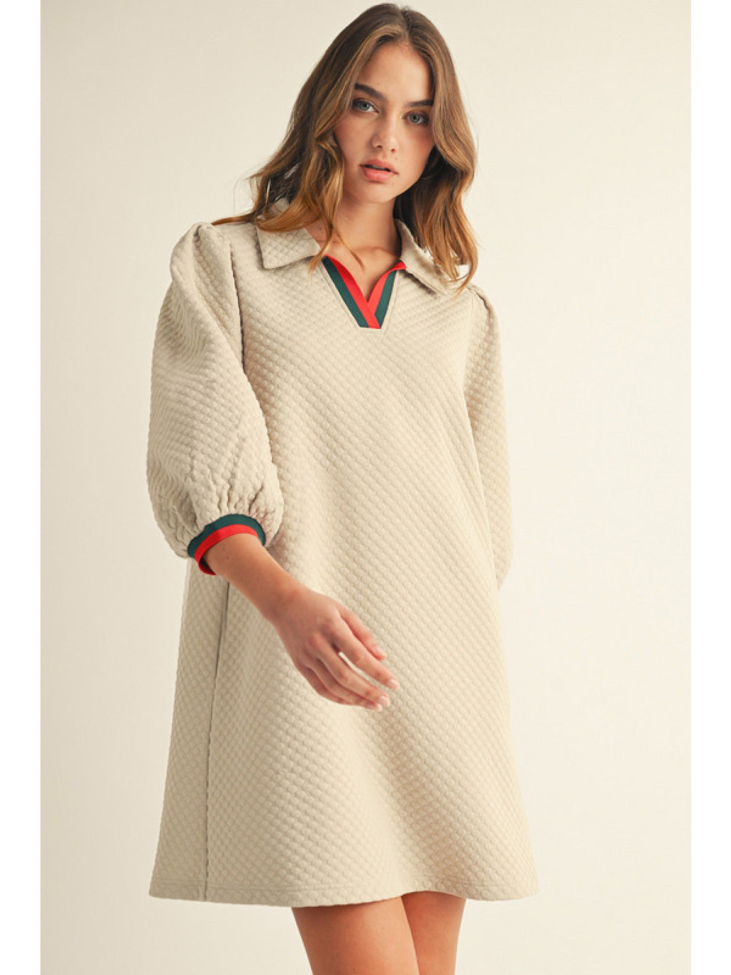 putty textured dress
