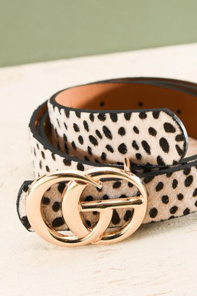 cheetah gold buckle belt