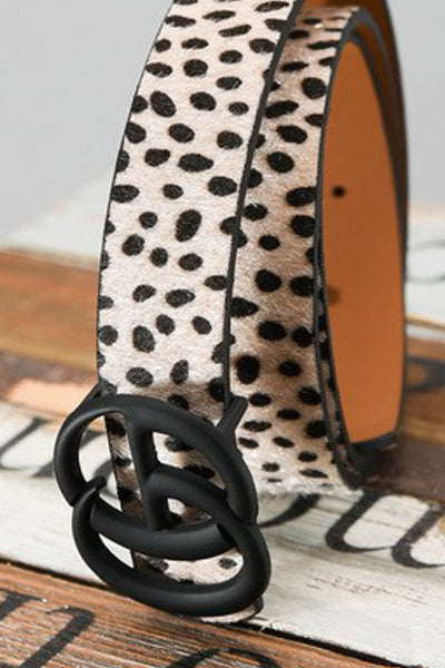 cheetah print belt | matte buckle