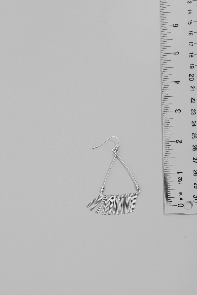 thin bar fringe earring