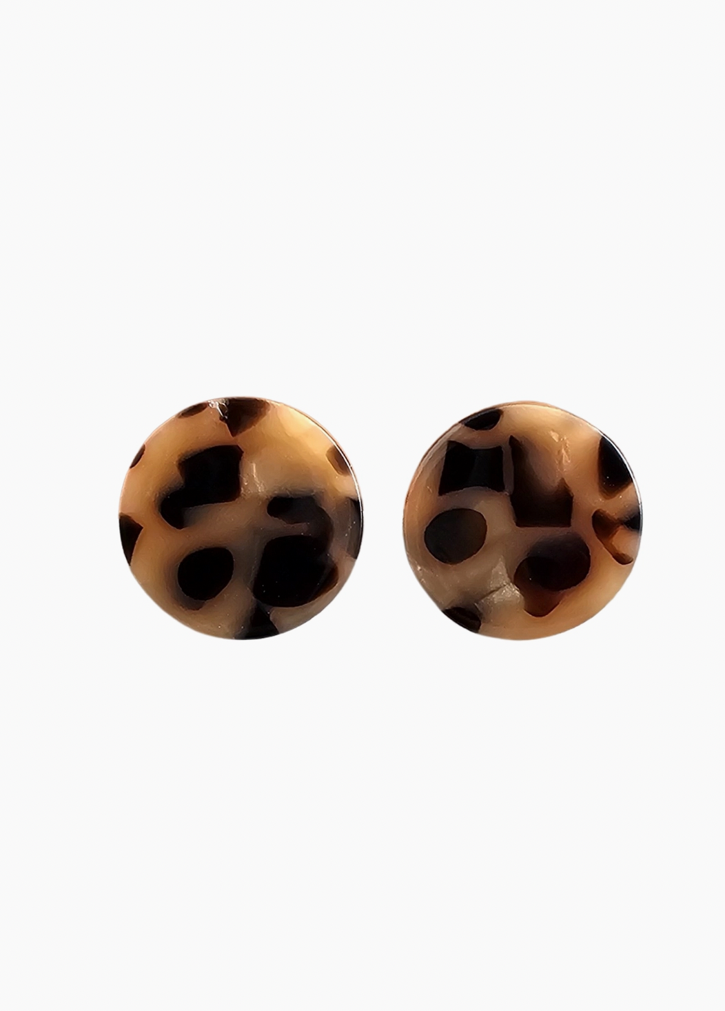 Sophie leopard disc studs