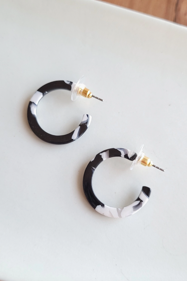 mini black and white hoops