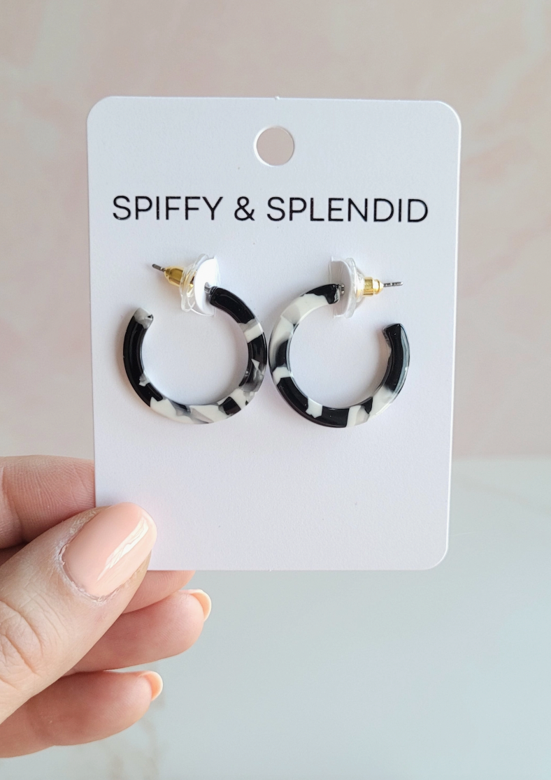mini black and white hoops