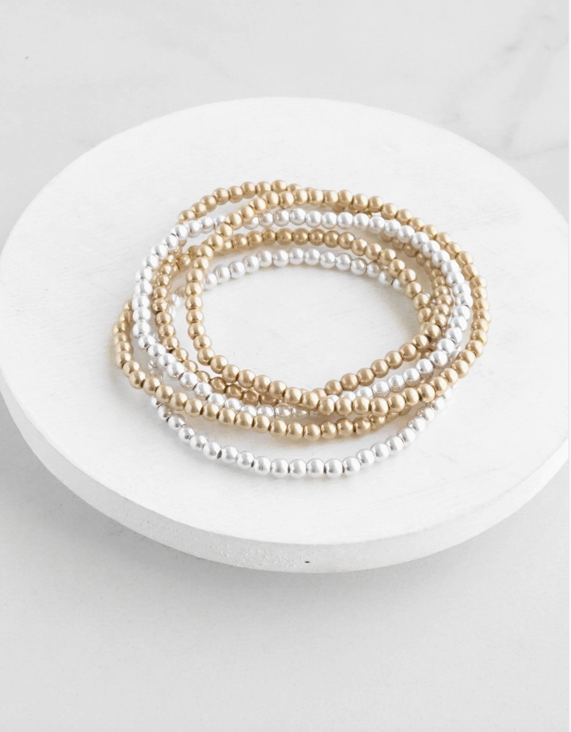 small ball beads bracelet stack