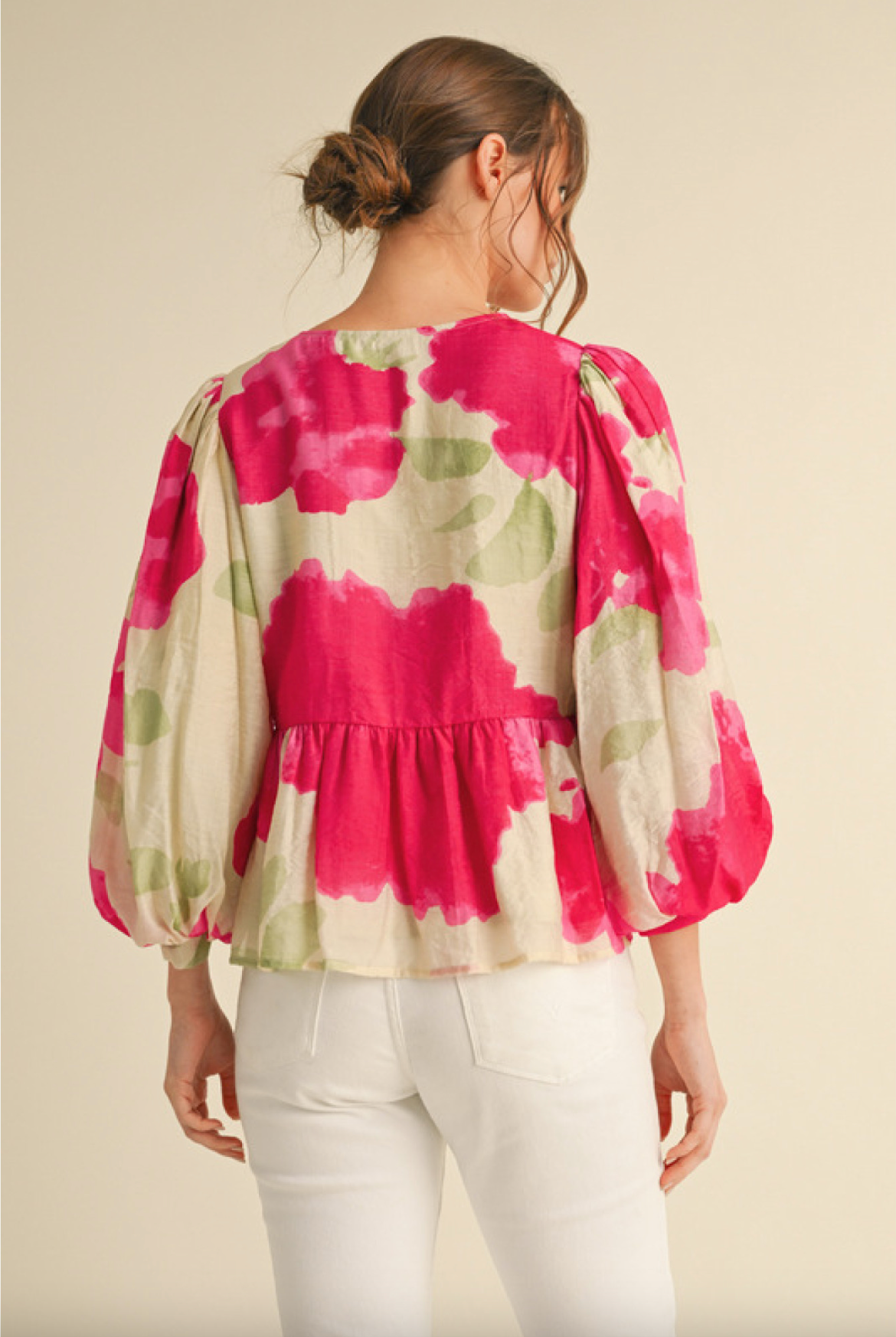 floral peplum top