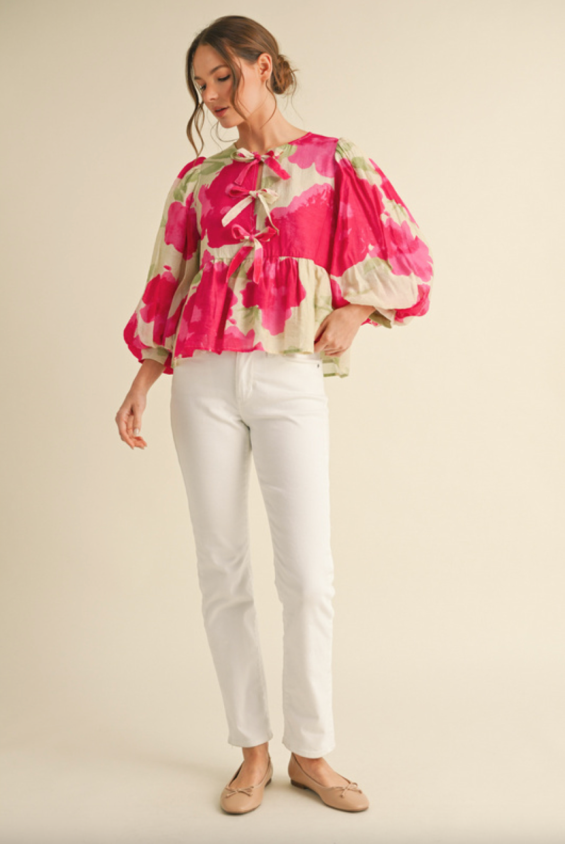 floral peplum top