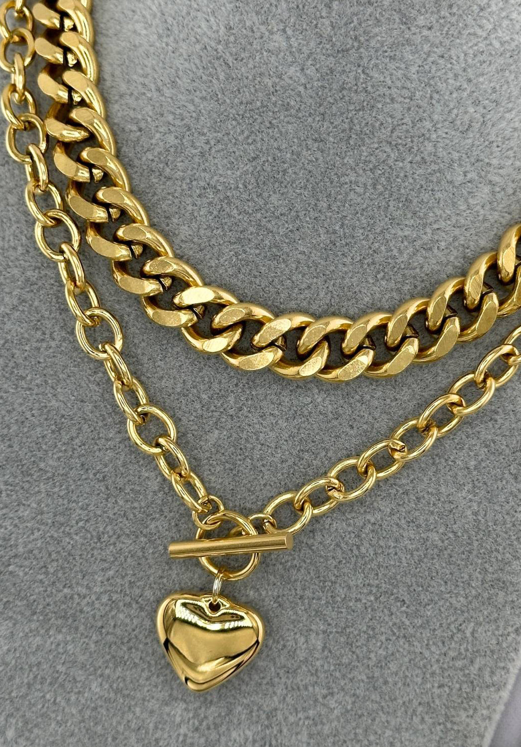 chunky heart necklace