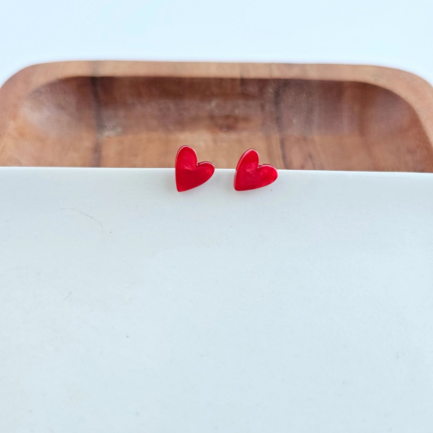 mini heart studs