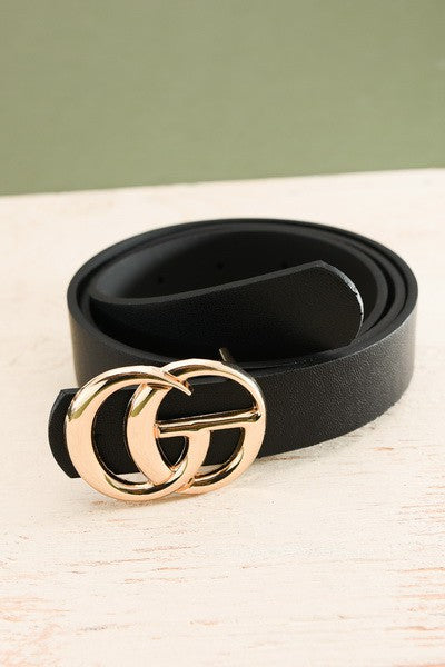 black gold buckle fashion belt