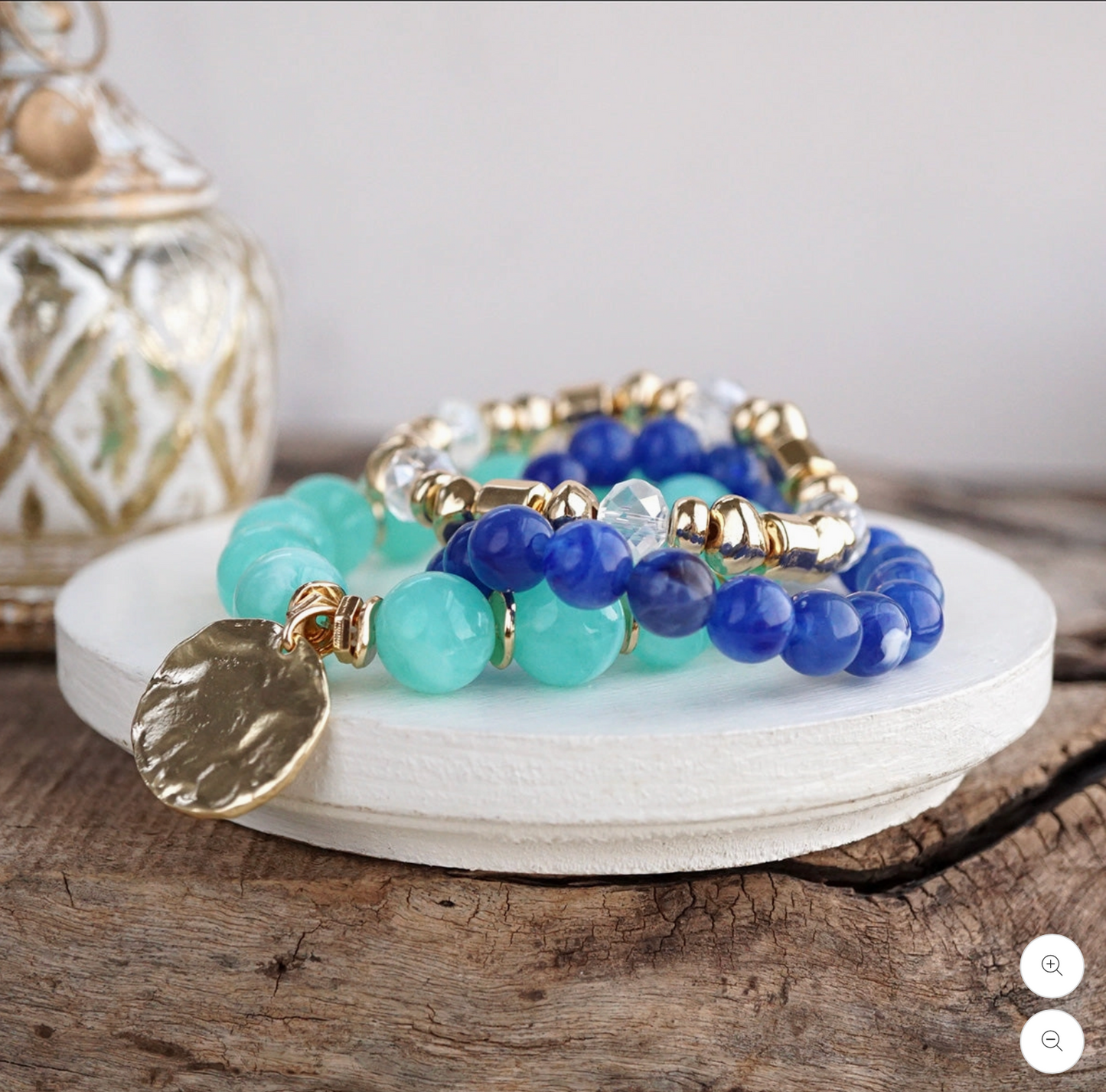 blue sorbet stack bracelet
