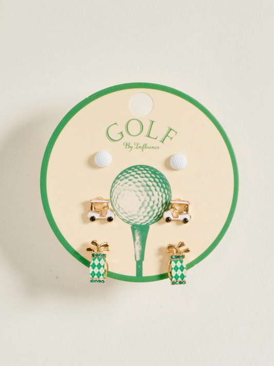 golf earring set